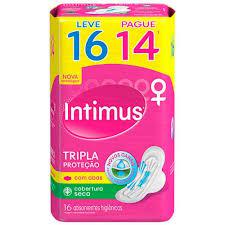 ABSORVENTE INTIMUS C/16 C/ABAS SECO