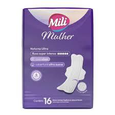 ABSORVENTE MILI C/16 C/ABAS MULHER NOITE ULTRA