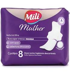 ABSORVENTE MILI C/8 C/ABAS NOTURNO ULTRA