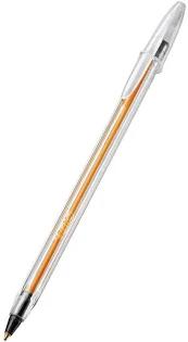 CANETA BIC CANO LARANJA PRETA