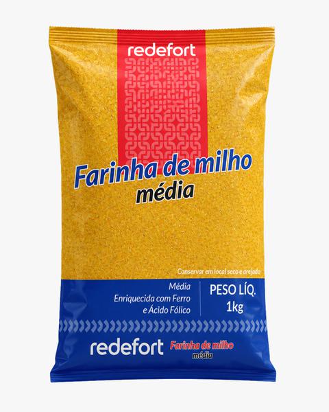 FARINHA DE MILHO REDEFORT 1KG MÉDIA