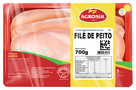 FILÉ DE PEITO AGROSUL 700G