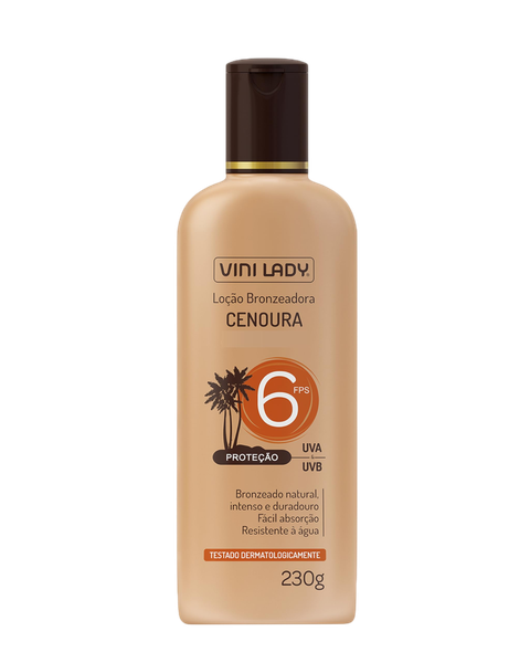 LOÇÃO BRONZEADORA VINI LADY 230G CENOURA