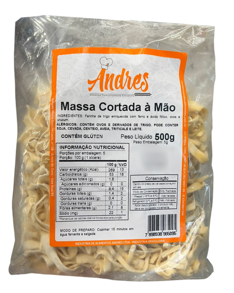 MASSA CASEIRA ANDRES 500G CORTADA A MÃO