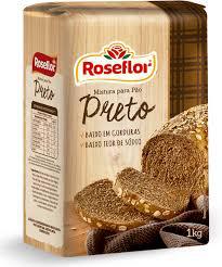 MISTURA P/PÃO ROSEFLOR 1KG PRETO