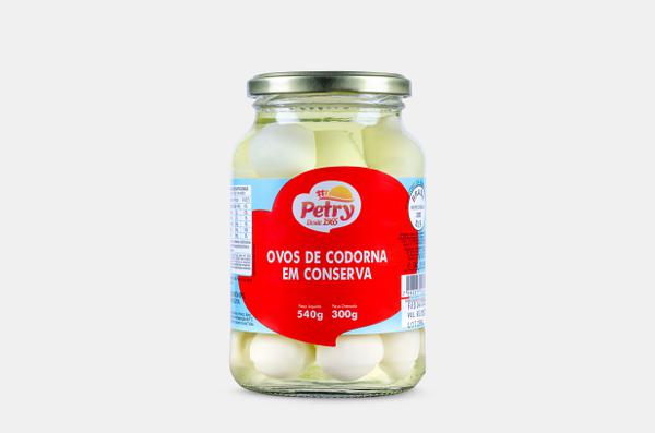 OVO CODORNA PETRY 300G VIDRO