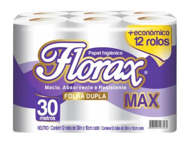 PAPEL HIGIÊNICO FLORAX 12X30M
