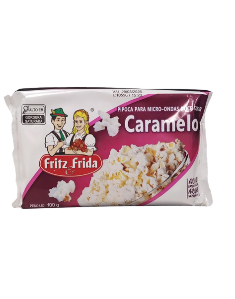 PIPOCA P/MICRO FRITZ E FRIDA 100G CARAMELO