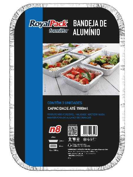 BANDEJA RETANGULAR FORMITTA N 8 - 1.500ML
