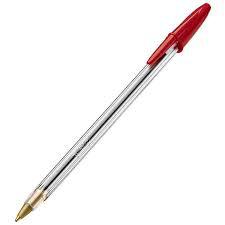 CANETA BIC VERMELHA CRISTAL C/50UN