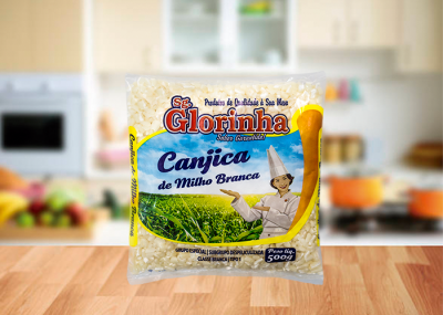 CANJICA DE MILHO BRANCA GLORINHA 400G