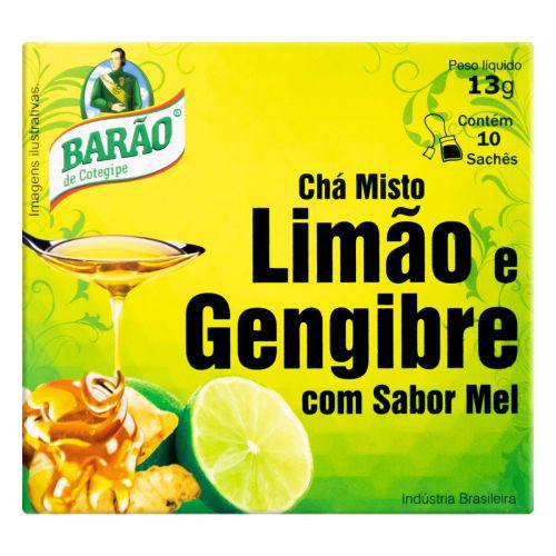 CHA BARAO LIMAO E GENGIBRE COM SABOR MEL