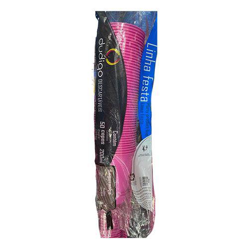 COPO DESC DUDIGO ROSA 200ML 50UN