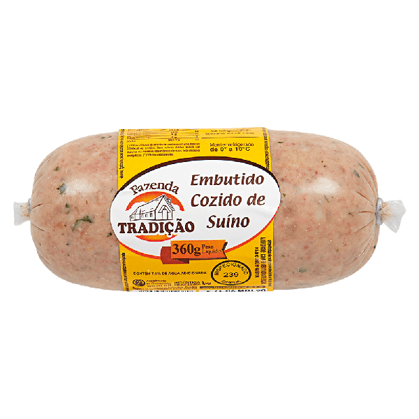 EMBUTIDO COZIDO SUINO  FAZENDA TRAD 360G