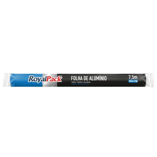 Folha de Alumínio em Rolo RoyalPack 45cm x 7,5m