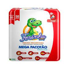 FRALDA FERINHA BABY MEGA PACOTE  EG C/58