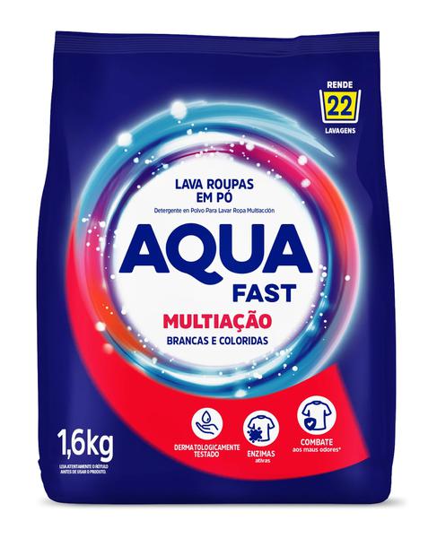 LAVA ROUPAS EM PO AQUAFAST MULTIACAO 1,6KG