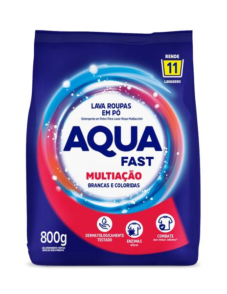 LAVA ROUPAS PO AQUAFAST MULTIACAO 800G