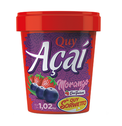 ACAI COM MORANGO 1,02KG (SORVETE)