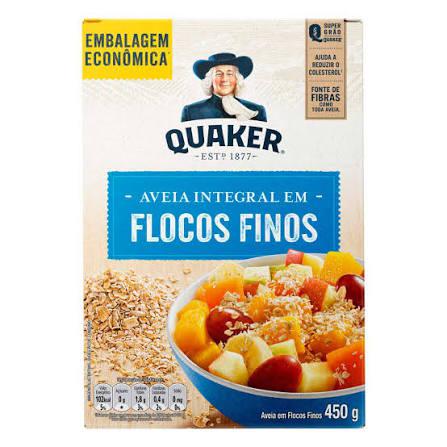 AVEIA EM FLOCOS FINOS QUAKER 450GR
