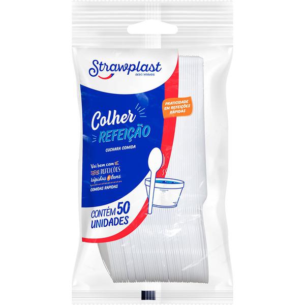 COLHER REFEICAO STRAWPLAST 50UN