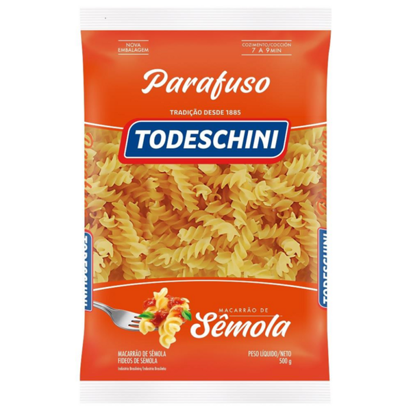MACARRAO TODESCHINI SEMOLA PARAF 500G