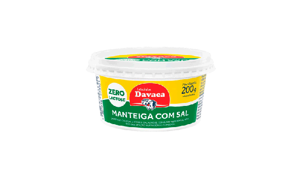 MANTEIGA DAVACA C/SAL 200G ZERO LACTOSE