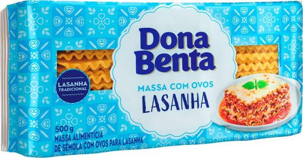 MASSA P/LASANHA C/OVOS D.BENTA 500GR