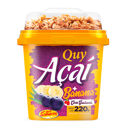 QUY SORWETTO ACAI COM BANANA 220G (SORVETE)