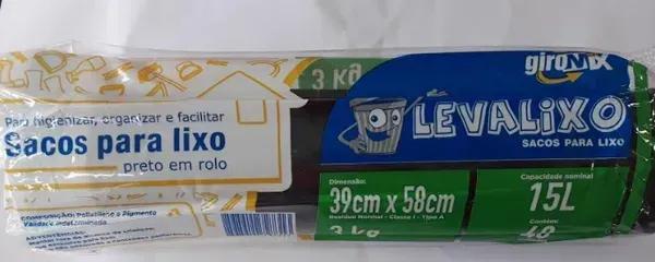SACO DE LIXO GIROMIX 15L 20UN
