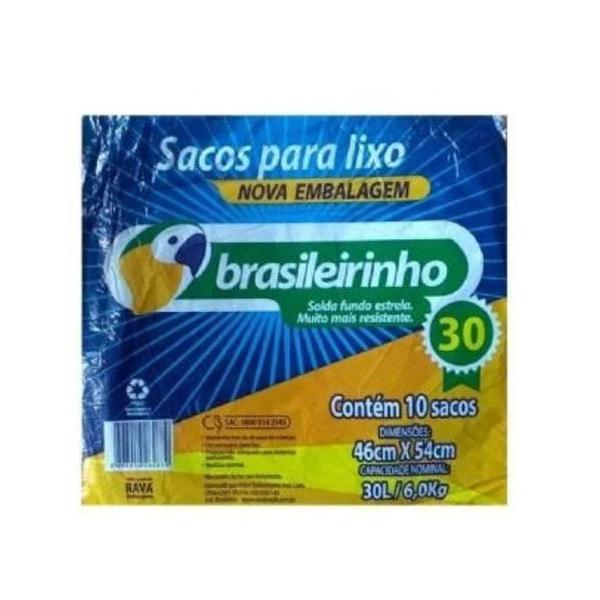 SACO P/LIXO BRASILEIRINHO 30LT C/10