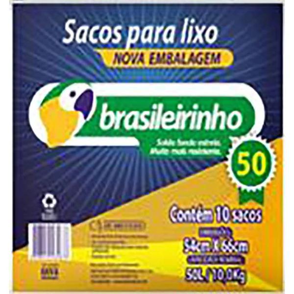 SACO P/LIXO BRASILEIRINHO 50LT C/10
