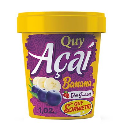 SORWETTO QUY ACAI COM BANANA 1,02KG (SORVETE)