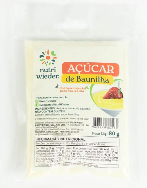 ACUCAR BAUNILHA 80G NUTRI WIEDER