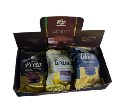 ALFAJOR DELICIAS DA VOVO BLACK 50GR