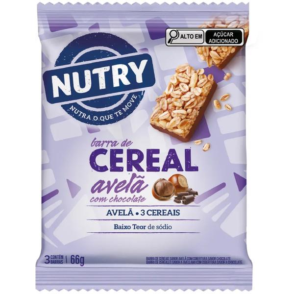 BARRA CEREAL NUTRY 3UN AVELA E CHOCOLATE