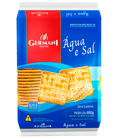 BISCOITO GERMANI 690G AGUA/SAL