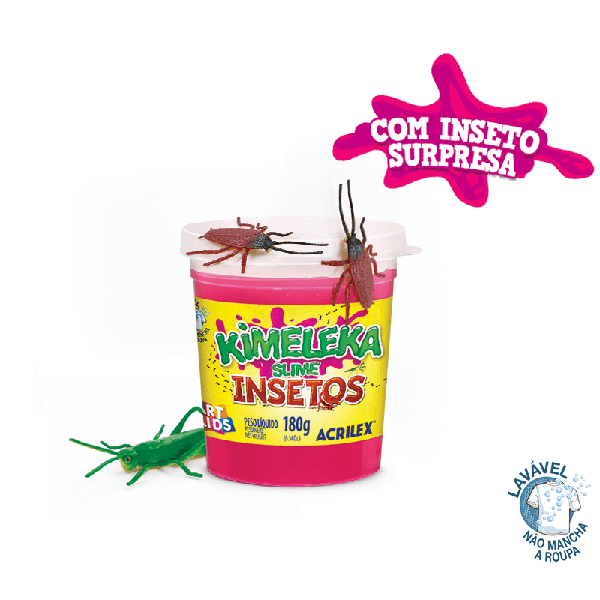 BRINQUEDO KIMELEKA SLIME INSETOS ACRILEX