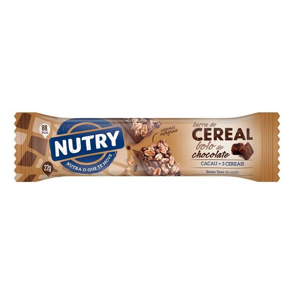 CEREAL BARRA NUTRY 22G BOLO CHOCOLATE