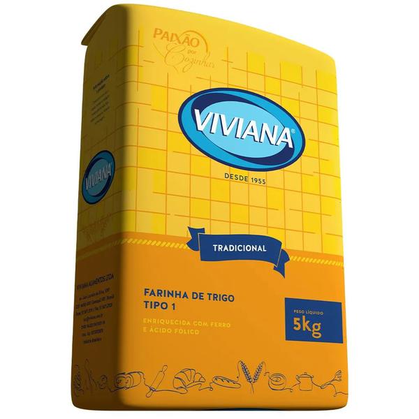 FARINHA DE TRIGO VIVIANA PAES T1 5KG 5