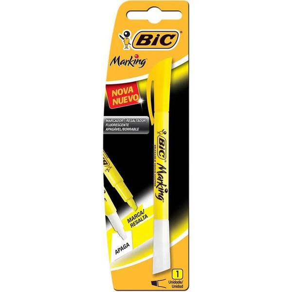 MARCA TEXTO BIC APAGAVEL AMARELO