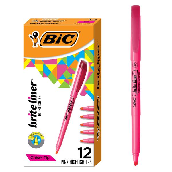 MARCA TEXTO BIC BL ROSA UN  12