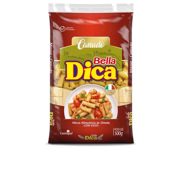 MASSA COM OVOS BELLA DICA 500G CANUDO UN