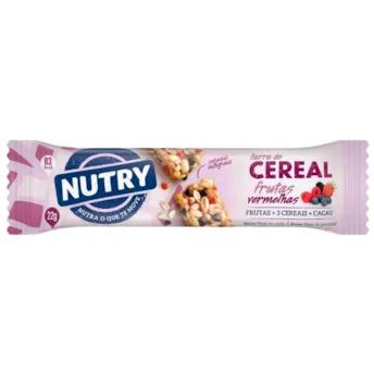 NUTRY BARRA CEREAL FRUTAS VERMELHAS 22G