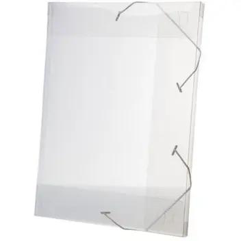 PASTA ABA PLASTICA LISA 3CM CRISTAL