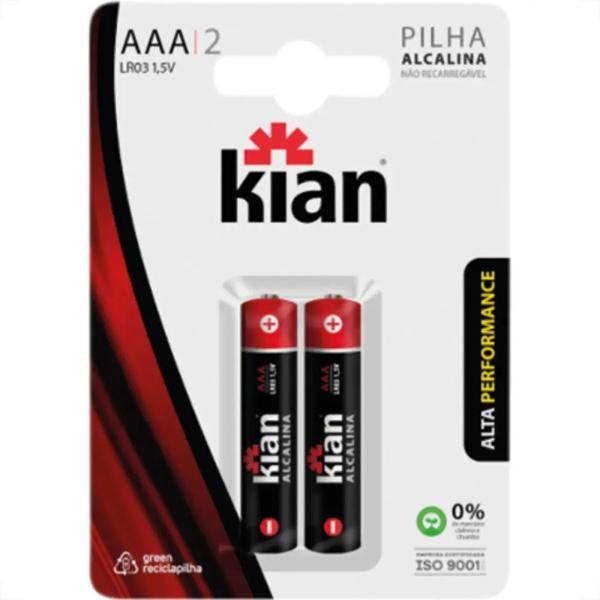 PILHA KIAN C/2 ALCALINA AAA UN