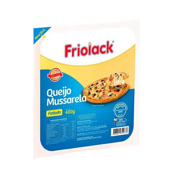 QUEIJO MUSSARELA FATIADO FRIOLAC 400G