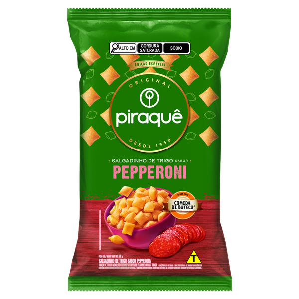 SALGADINHO PIRAQUE 50G PEPPERONI APERITI