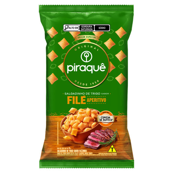 SALGADINHO PIRAQUE 50G TRIGO FILEZINHO