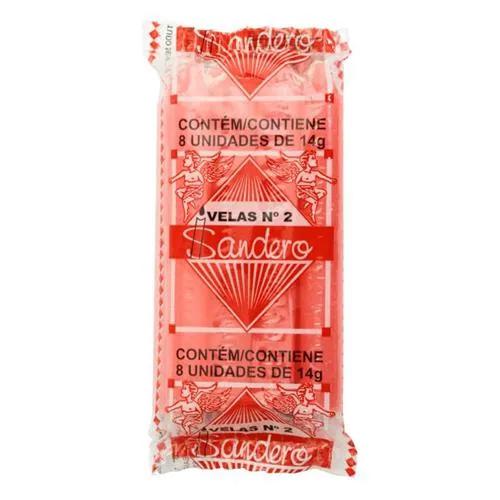 VELA SANDERO VERMELHA 8UN N.2 24